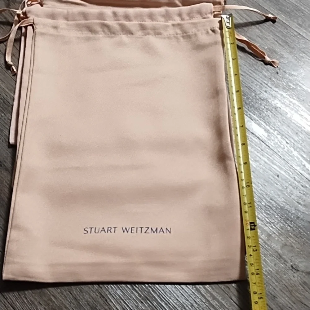 (5) Stuart Weitzman Blush Pink Shoe Bags - Picture 2 of 4